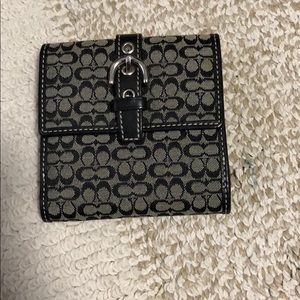 Coach monogram buckle wallet